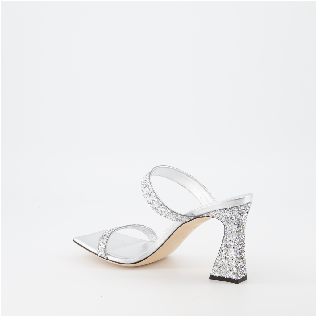 オープントゥシューズ フラミニアミュール Giuseppe Zanotti 銀 女性