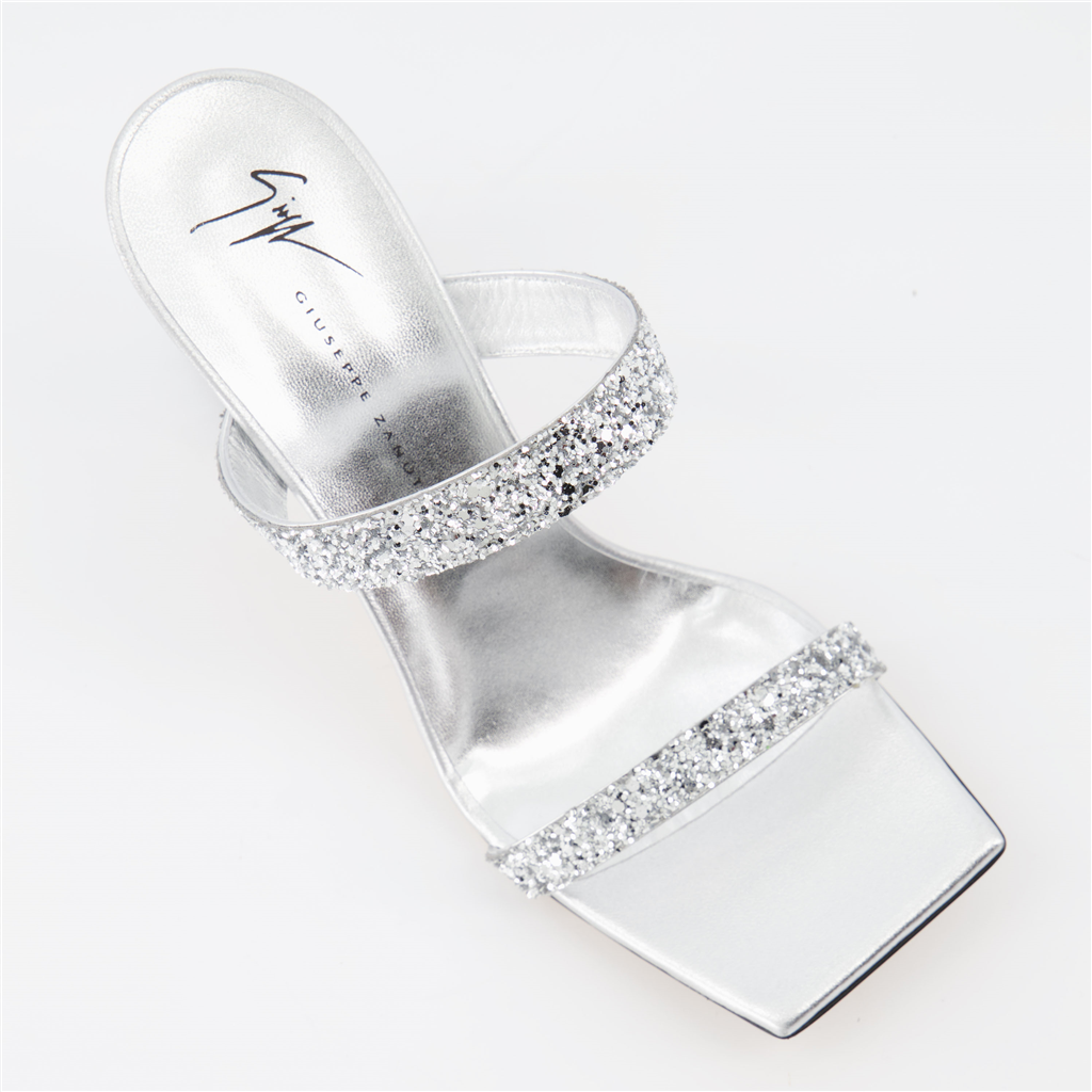 Zapatos abiertos Mules Flaminia Giuseppe Zanotti Plata Femme