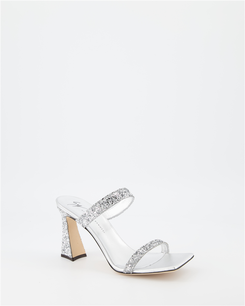 Zapatos abiertos Mules Flaminia Giuseppe Zanotti Plata Femme