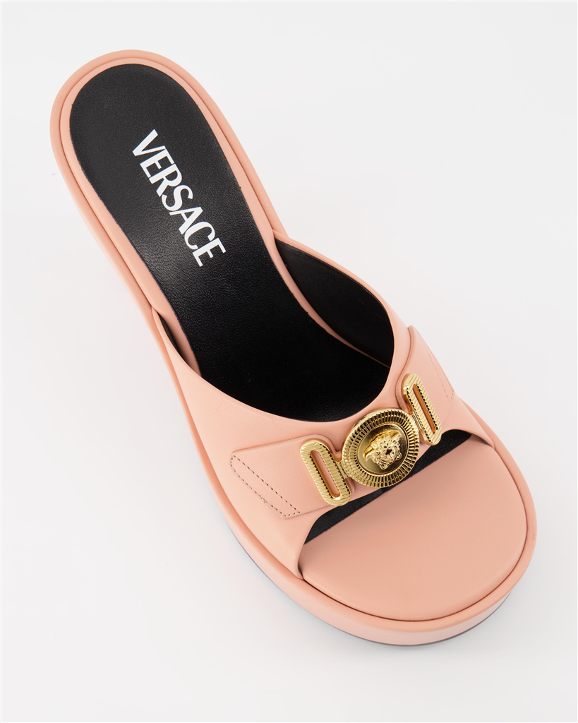 Zapatos abiertos Mules Medusa Biggie Versace Rosa Femme