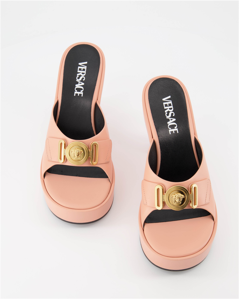Zapatos abiertos Mules Medusa Biggie Versace Rosa Femme