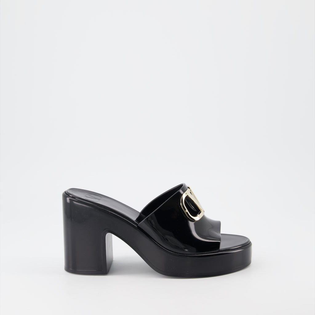 Zapatos abiertos Mules VLogo Valentino Garavani Negro Femme