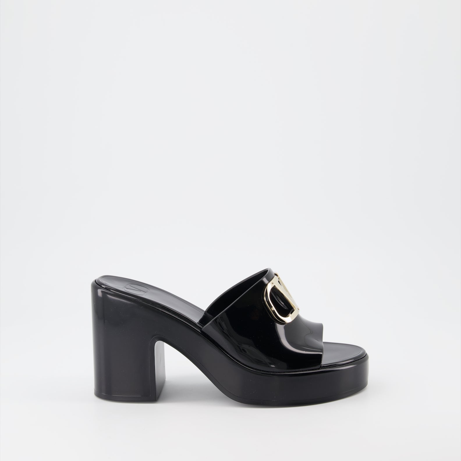 Zapatos abiertos Mules VLogo Valentino Garavani Negro Femme
