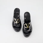 Zapatos abiertos Mules VLogo Valentino Garavani Negro Femme