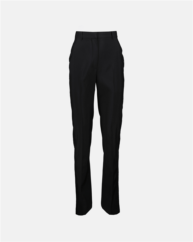 Pantalones Pantalon à dentelle Alexander McQueen Negro Femme