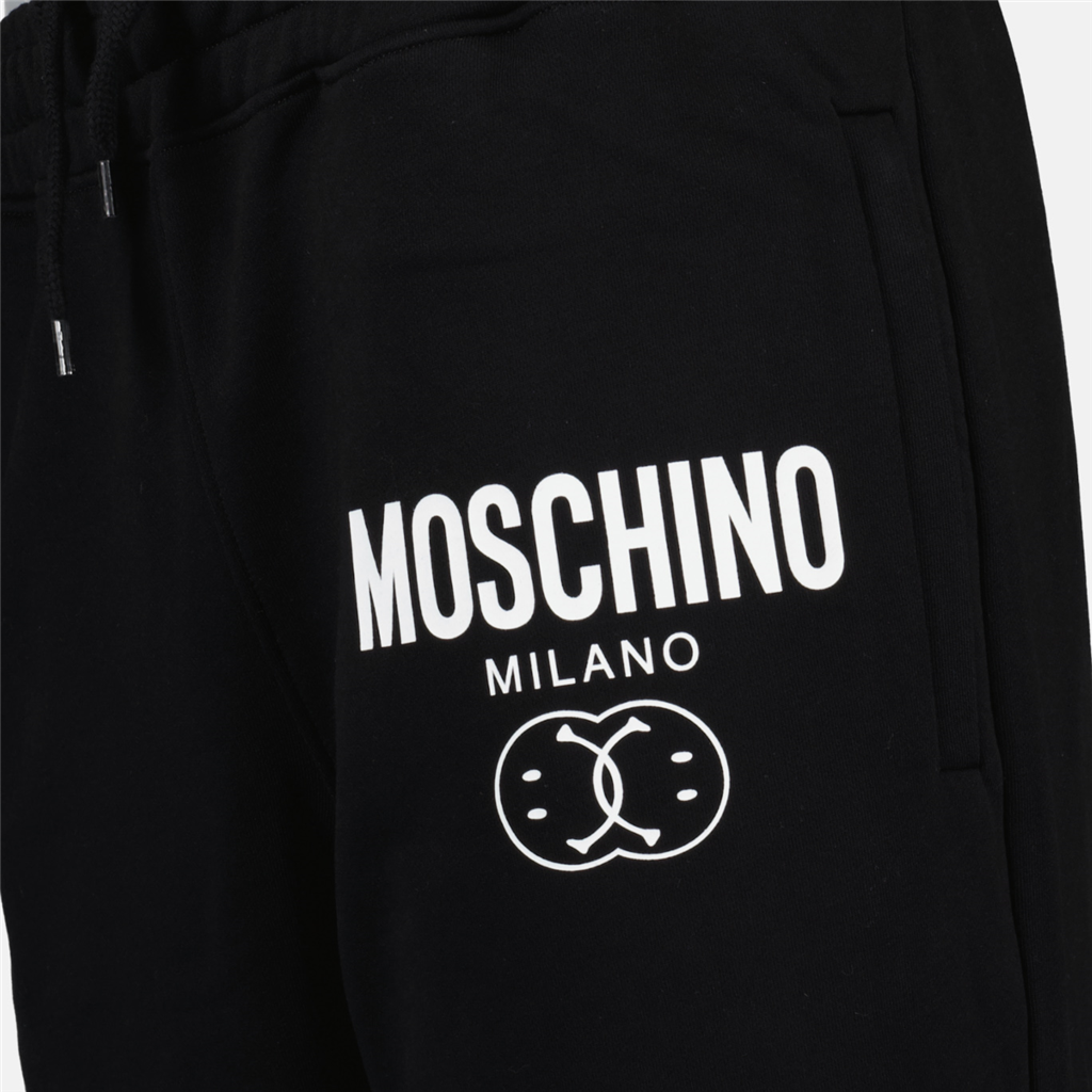 Pantalones Pantalon à logo Moschino Negro Homme