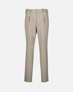 Pants Pleated Trousers Fendi Beige Men