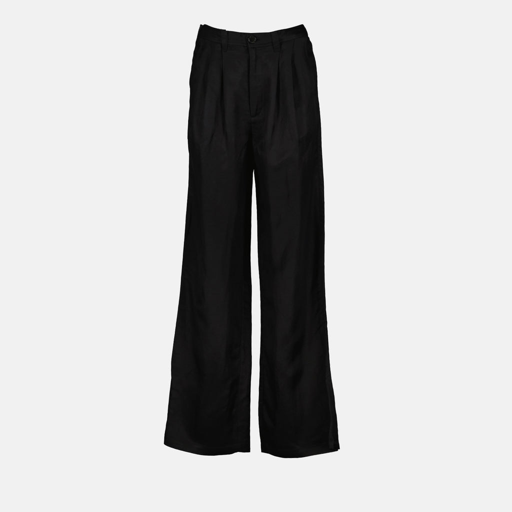 パンツ キャリープリーツパンツ Anine Bing 黒 女性