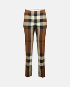 Hosen Pantalon à carreaux Burberry Braun Femme