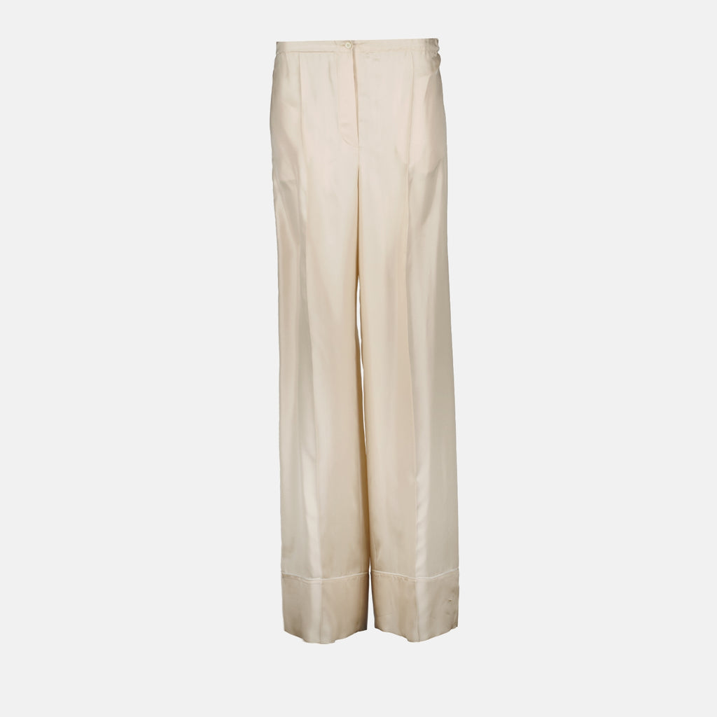 팬츠 Pantalon en soie Prada 베이지 Femme