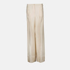 팬츠 Pantalon en soie Prada 베이지 Femme