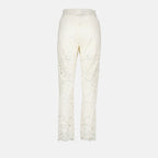 Pantalon blanc en dentelle