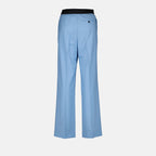 Pants Straight wool pants MSGM Blue Women