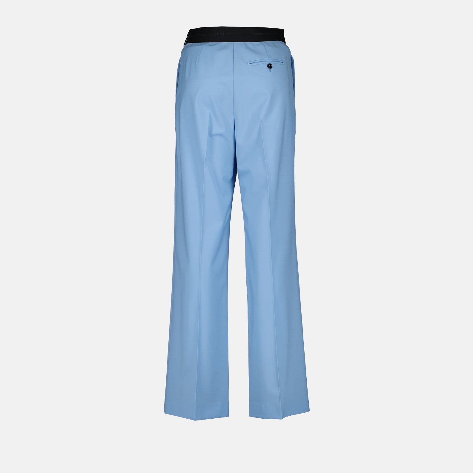 Pantalones Pantalon droit en laine MSGM Azul Femme