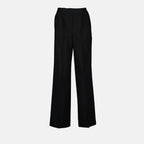 팬츠 울 스트레이트 팬츠 MSGM 검은색 Femme