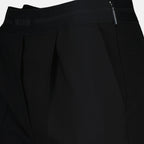 팬츠 울 스트레이트 팬츠 MSGM 검은색 Femme