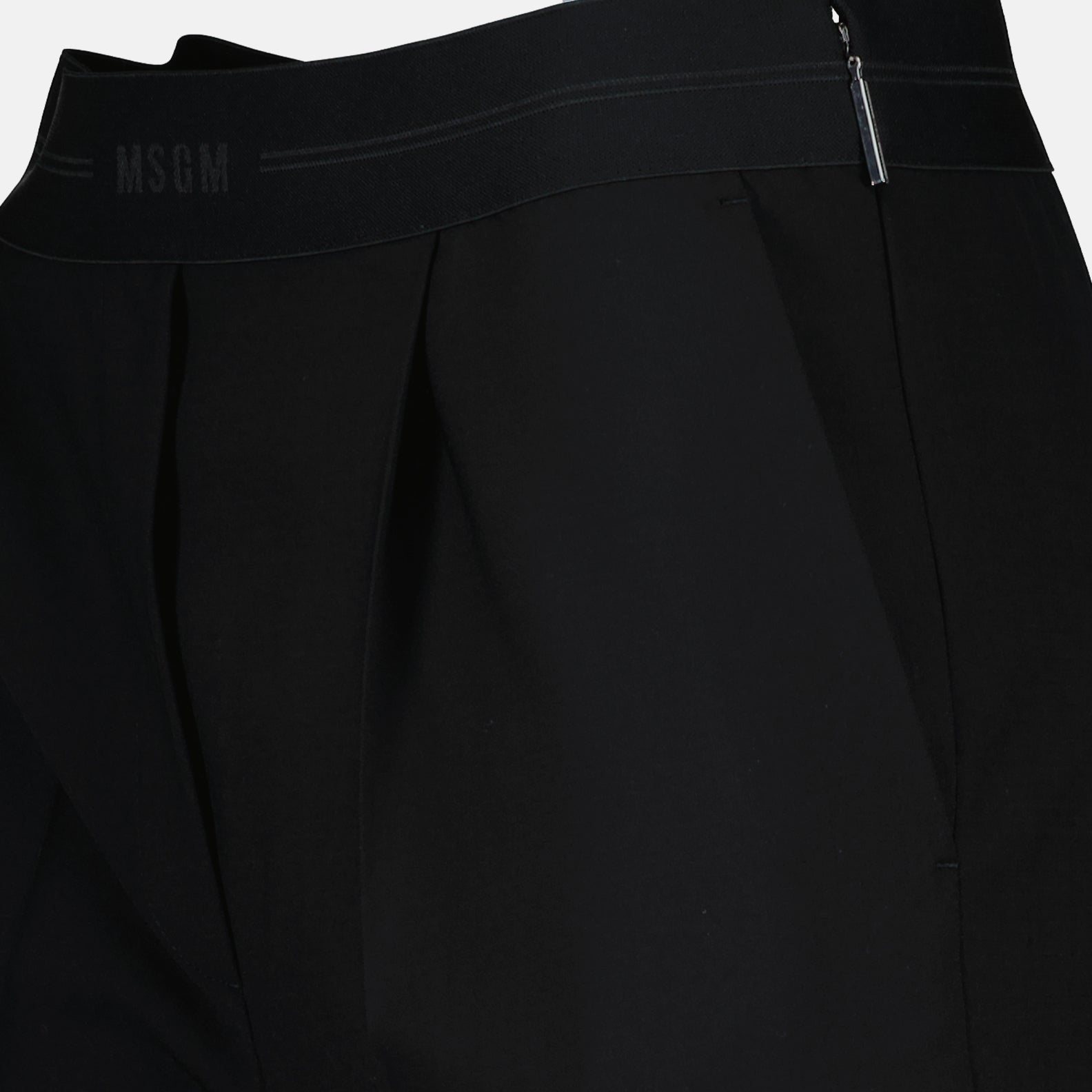 Pantalones Pantalones Rectos de Lana MSGM Negro Femme
