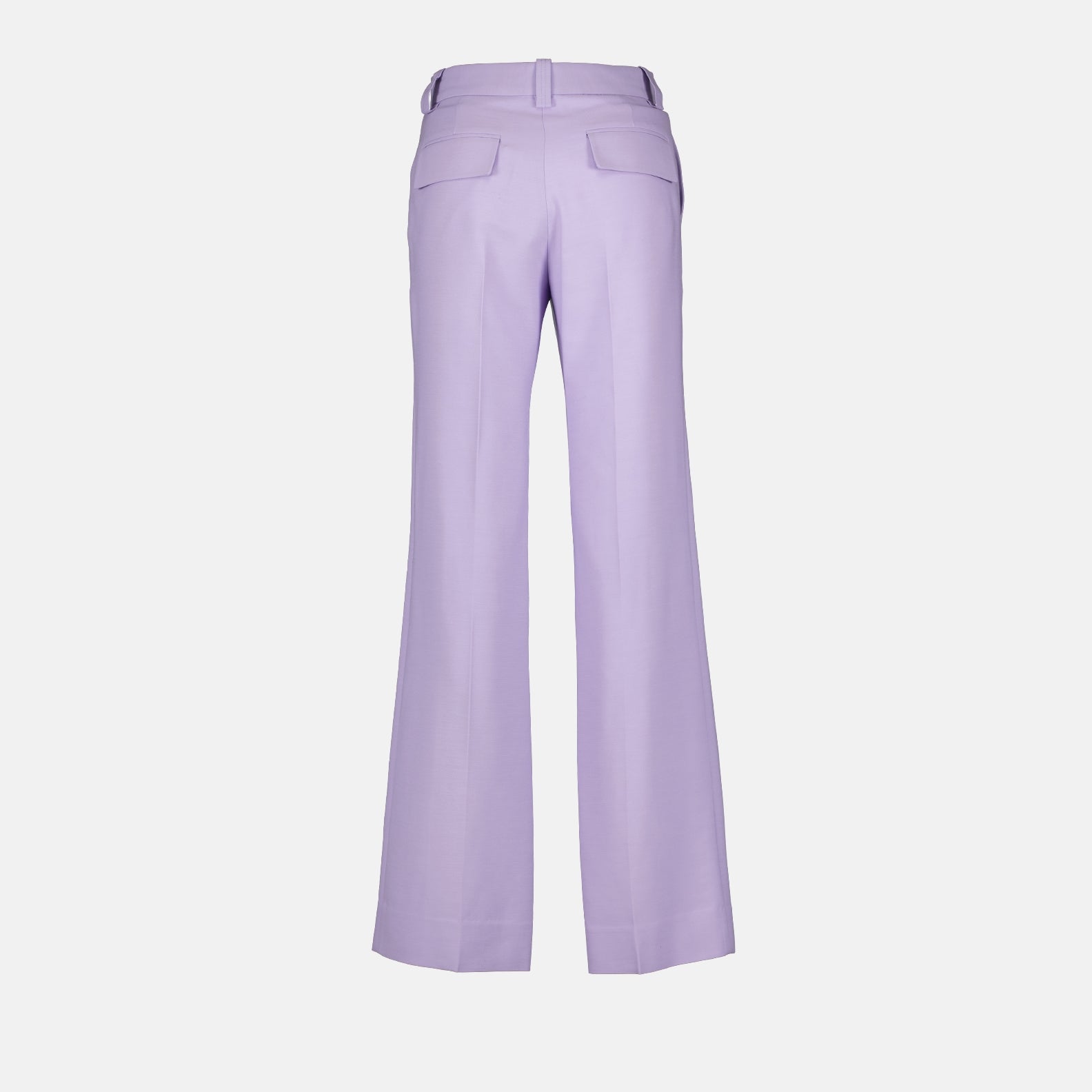 Pantalones Pantalon droit en laine texturée Victoria Beckham Púrpura Femme