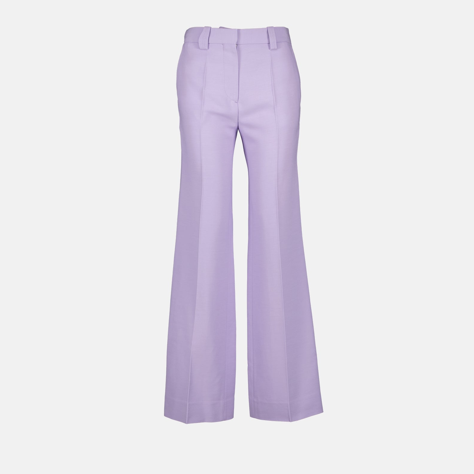 Pantalones Pantalon droit en laine texturée Victoria Beckham Púrpura Femme