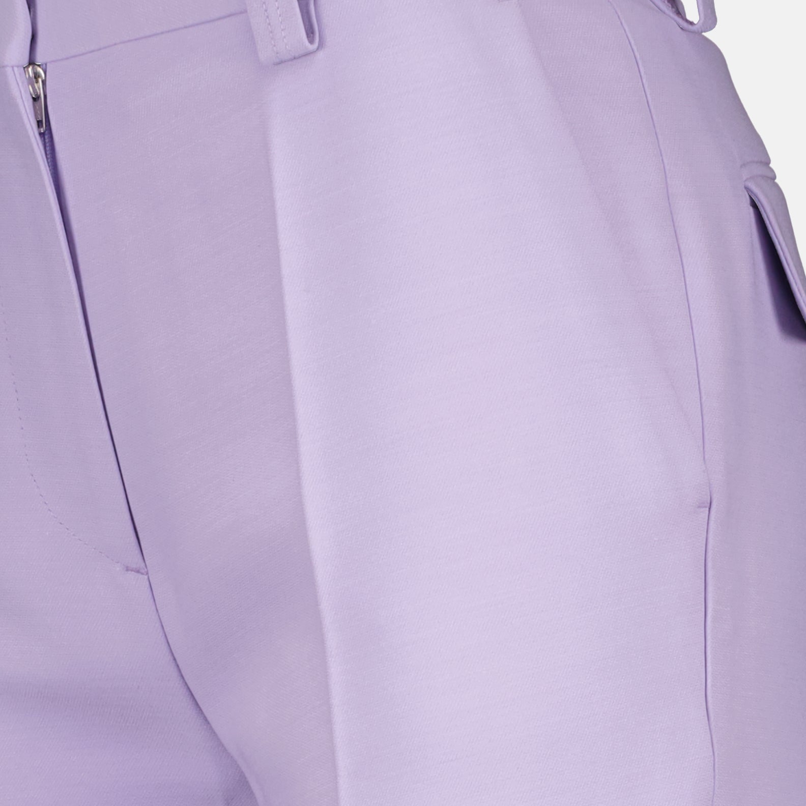 Pantalones Pantalon droit en laine texturée Victoria Beckham Púrpura Femme