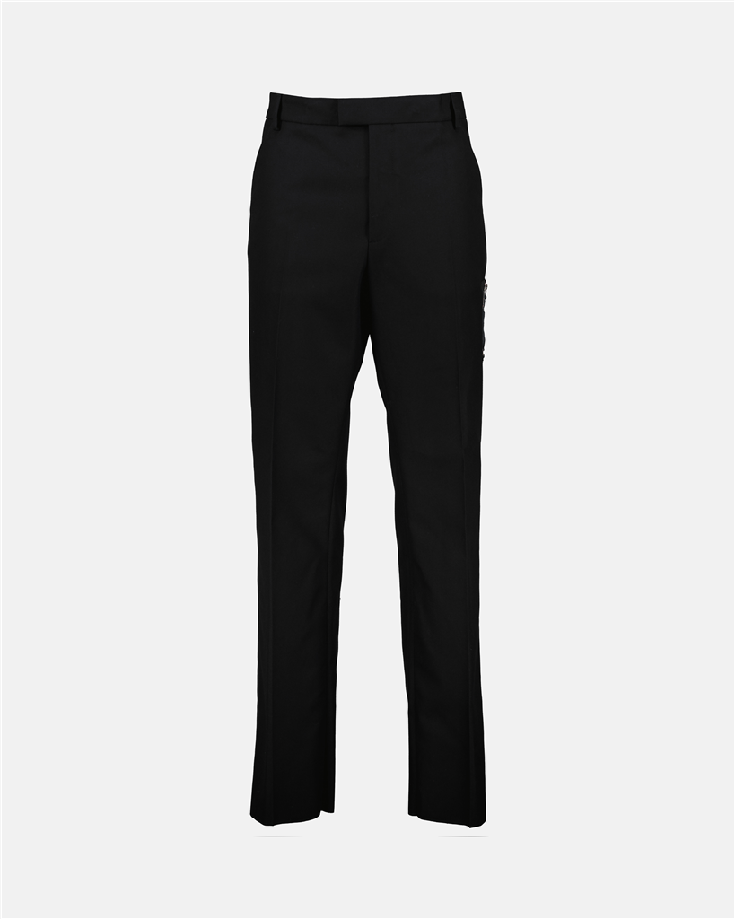 パンツ ストレートパンツ Alexander McQueen 黒 男