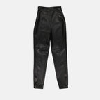Pants Leather trousers Prada Black Women