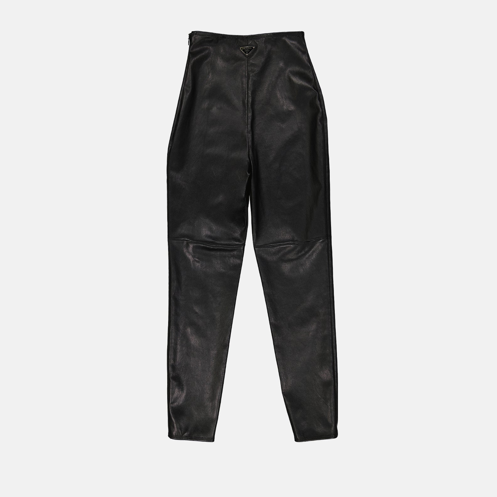 Pantalones Pantalon en cuir Prada Negro Femme