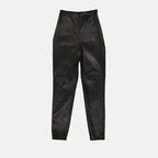 Pants Leather trousers Prada Black Women