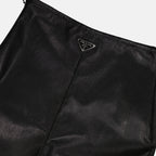 Pants Leather trousers Prada Black Women