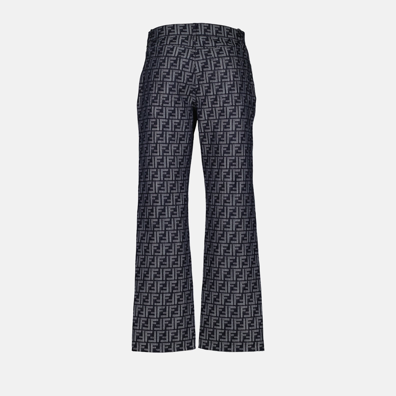 Pantalons Jean imprimé FF Fendi Gris Homme