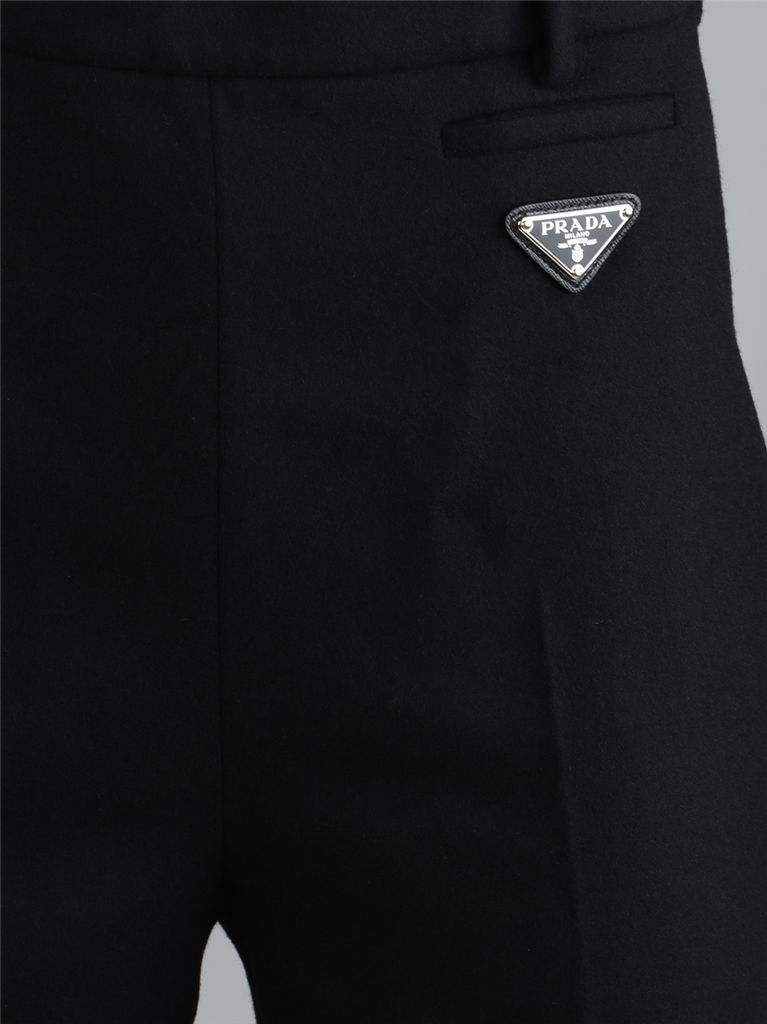 Pants Wool pants Prada Black Women