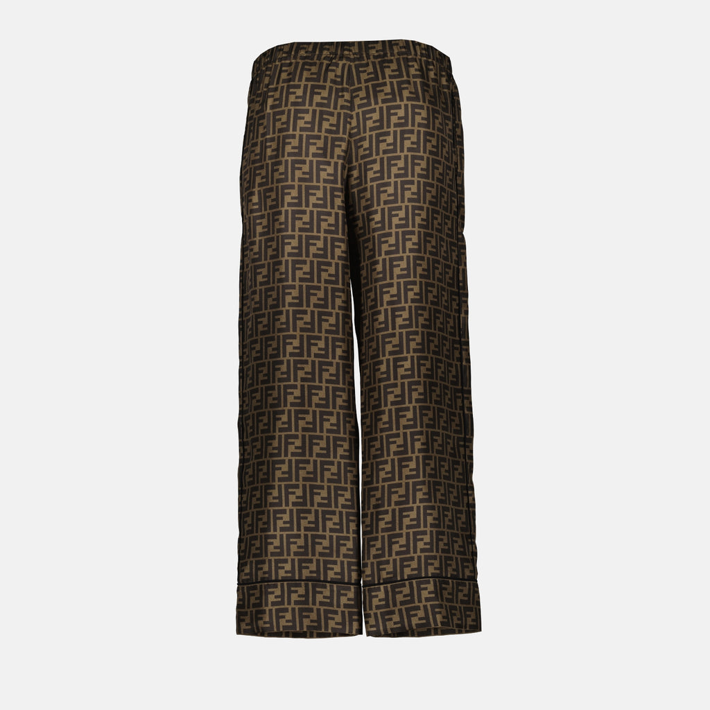 Pants Twill pants Fendi Brown Women