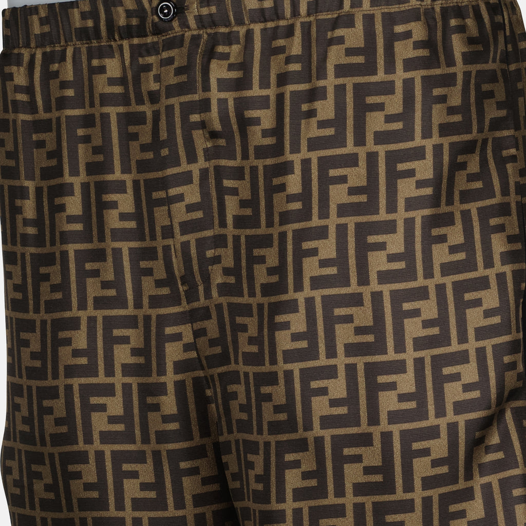 Pants Twill pants Fendi Brown Women