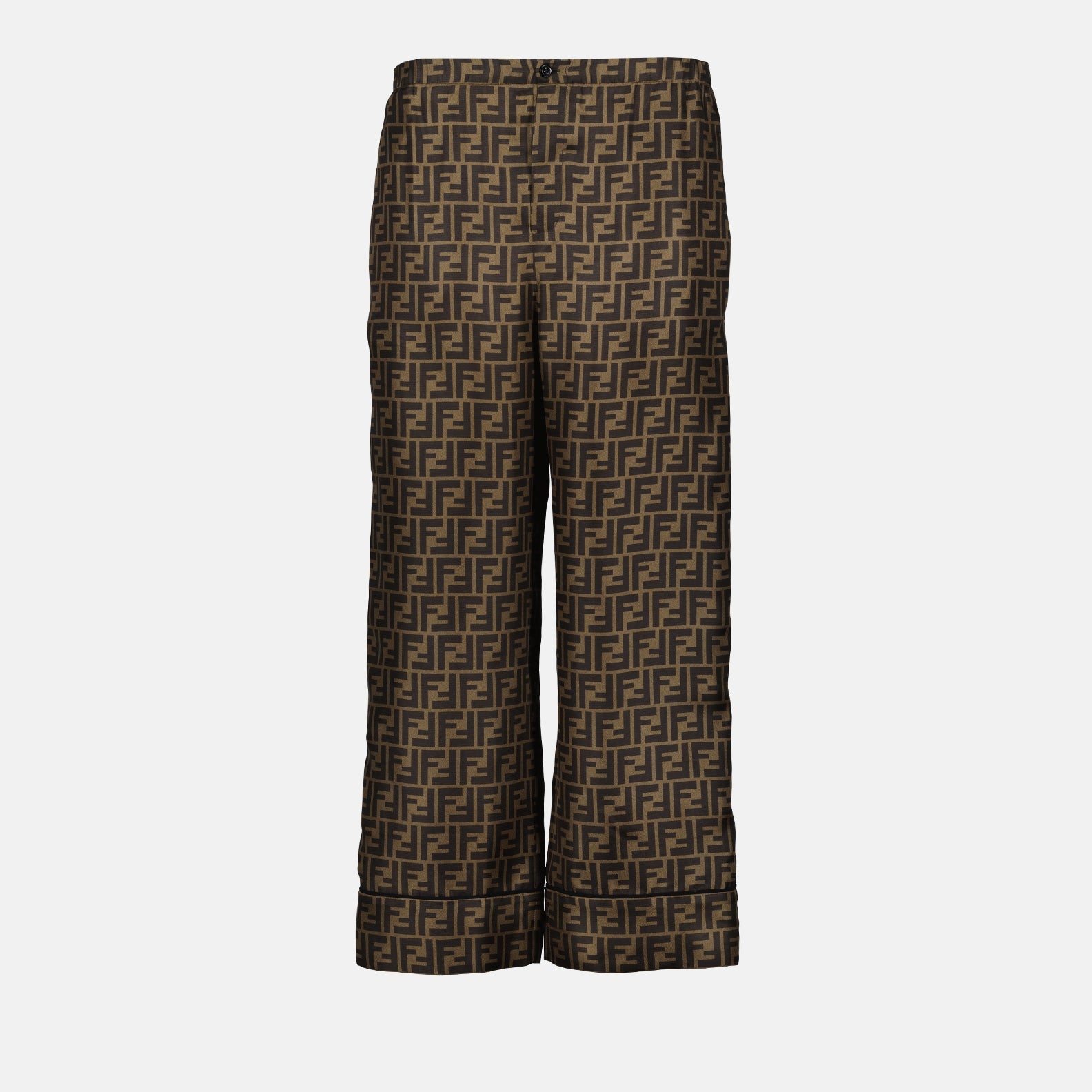 Pants Twill pants Fendi Brown Women