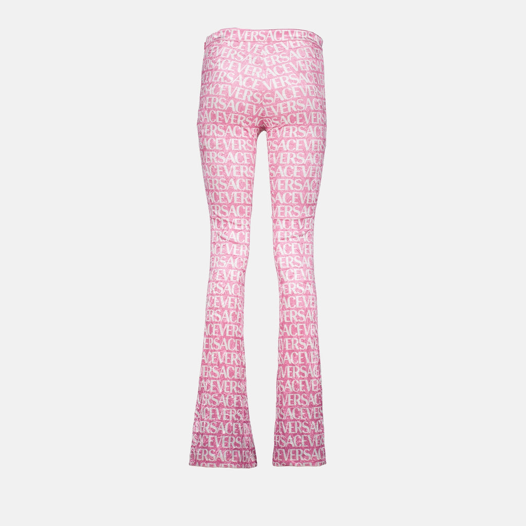 Pantalons Pantalon en velours Versace Rose Femme