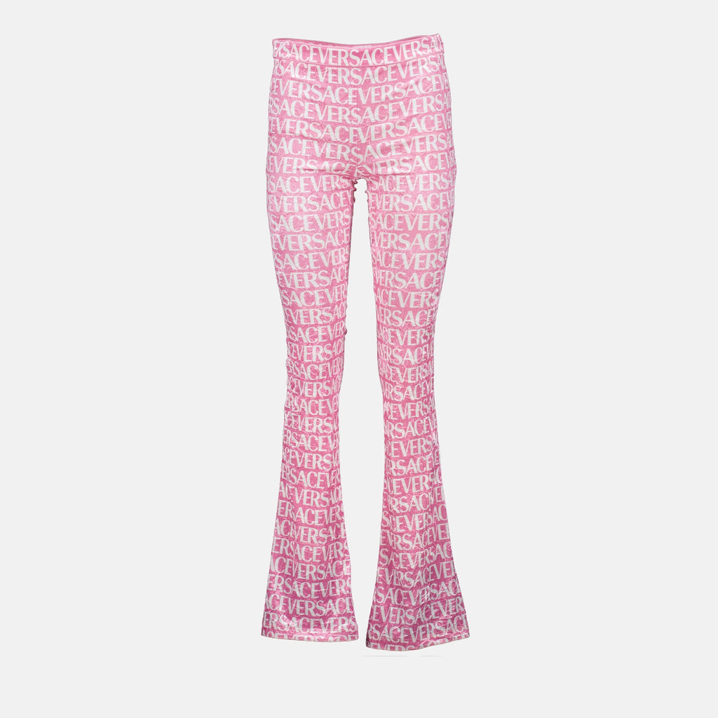 Pantalons Pantalon en velours Versace Rose Femme