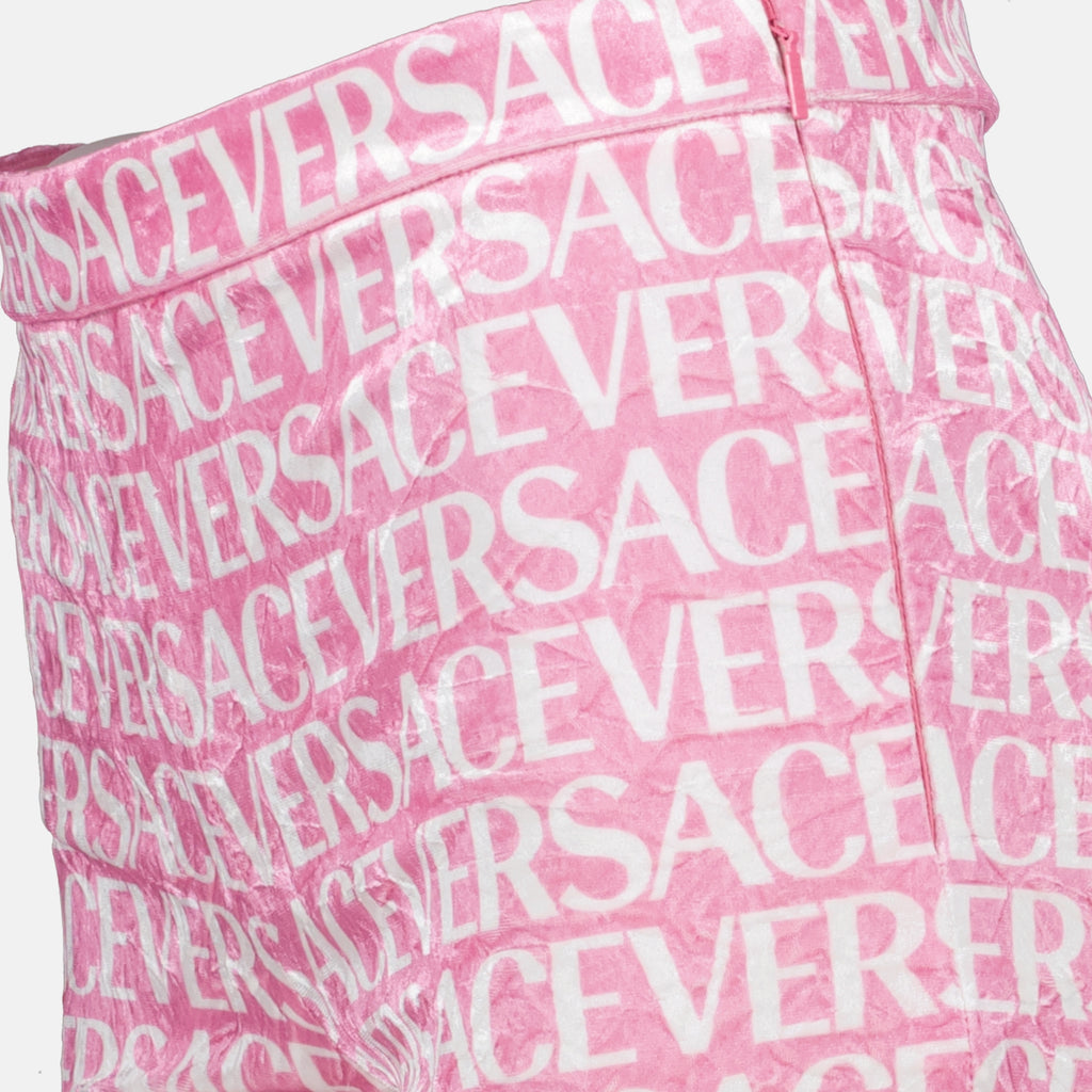 Pantalons Pantalon en velours Versace Rose Femme