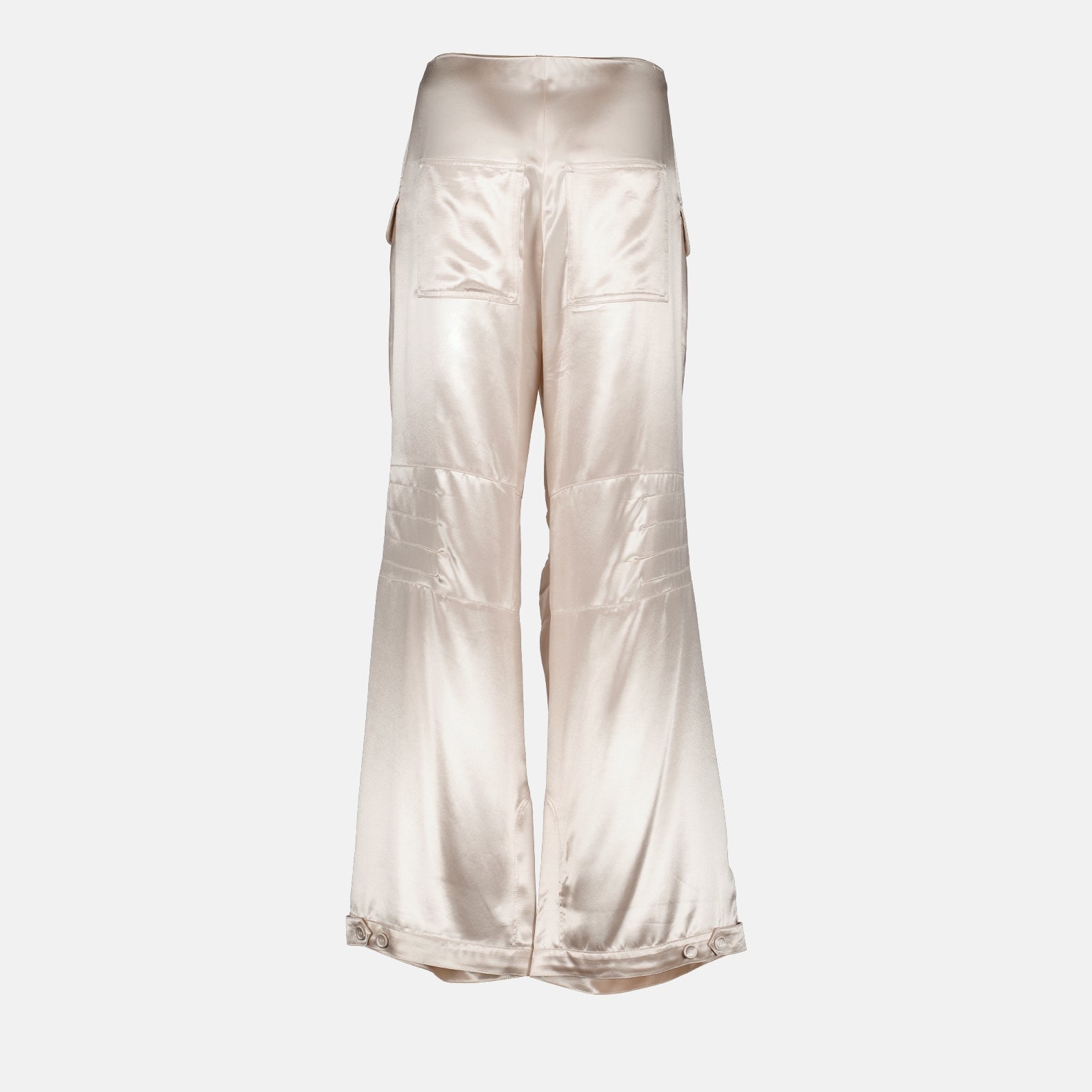 Pantalons Cargo satiné Fendi Beige Femme