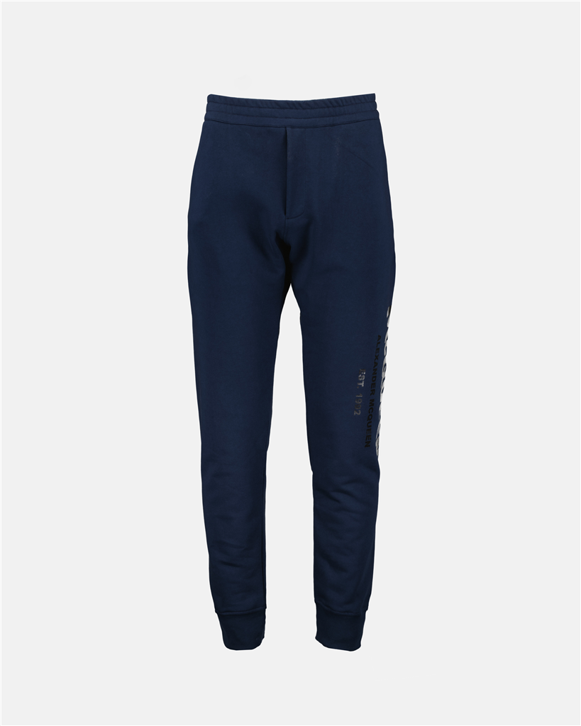 Pantalons Pantalon Graffiti Alexander McQueen Bleu Homme