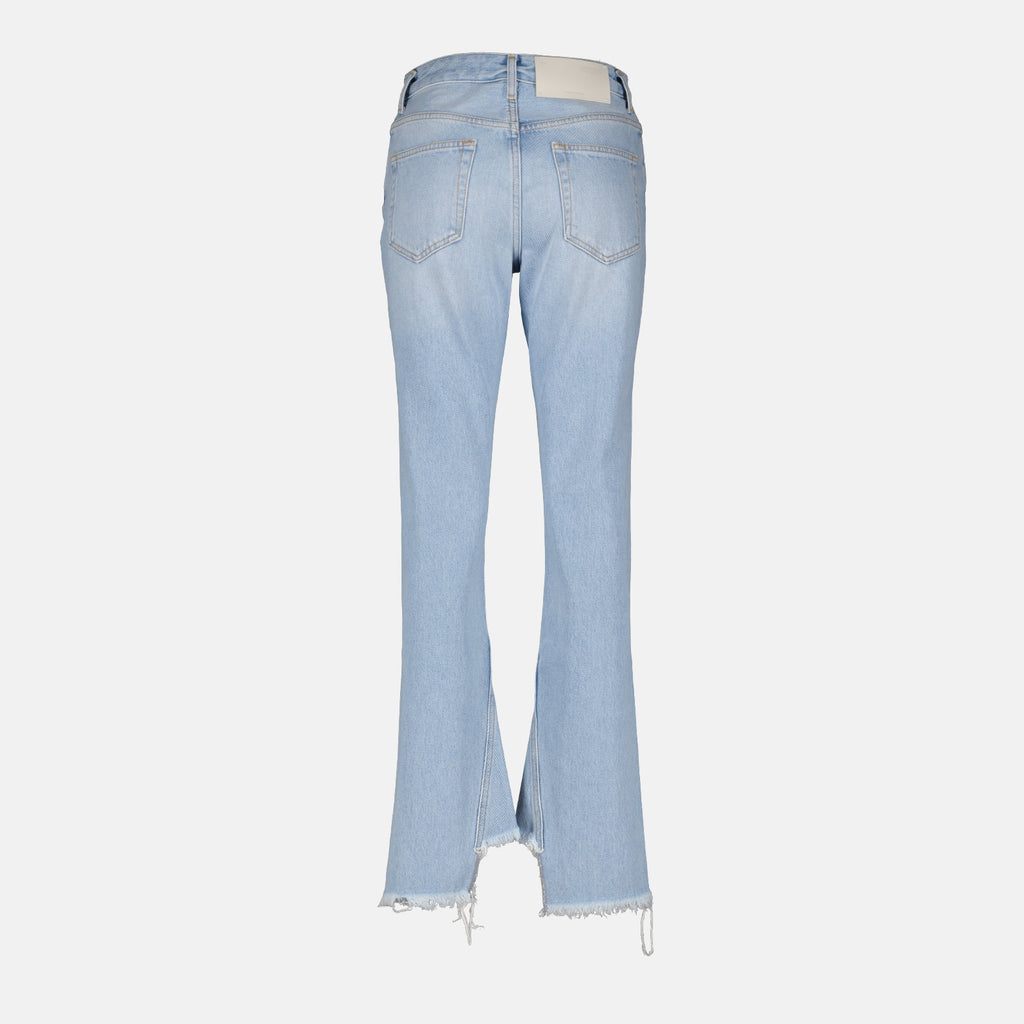 Hosen Bleach Twist Jeans Off-White Blau Femme
