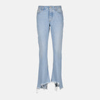 Hosen Bleach Twist Jeans Off-White Blau Femme