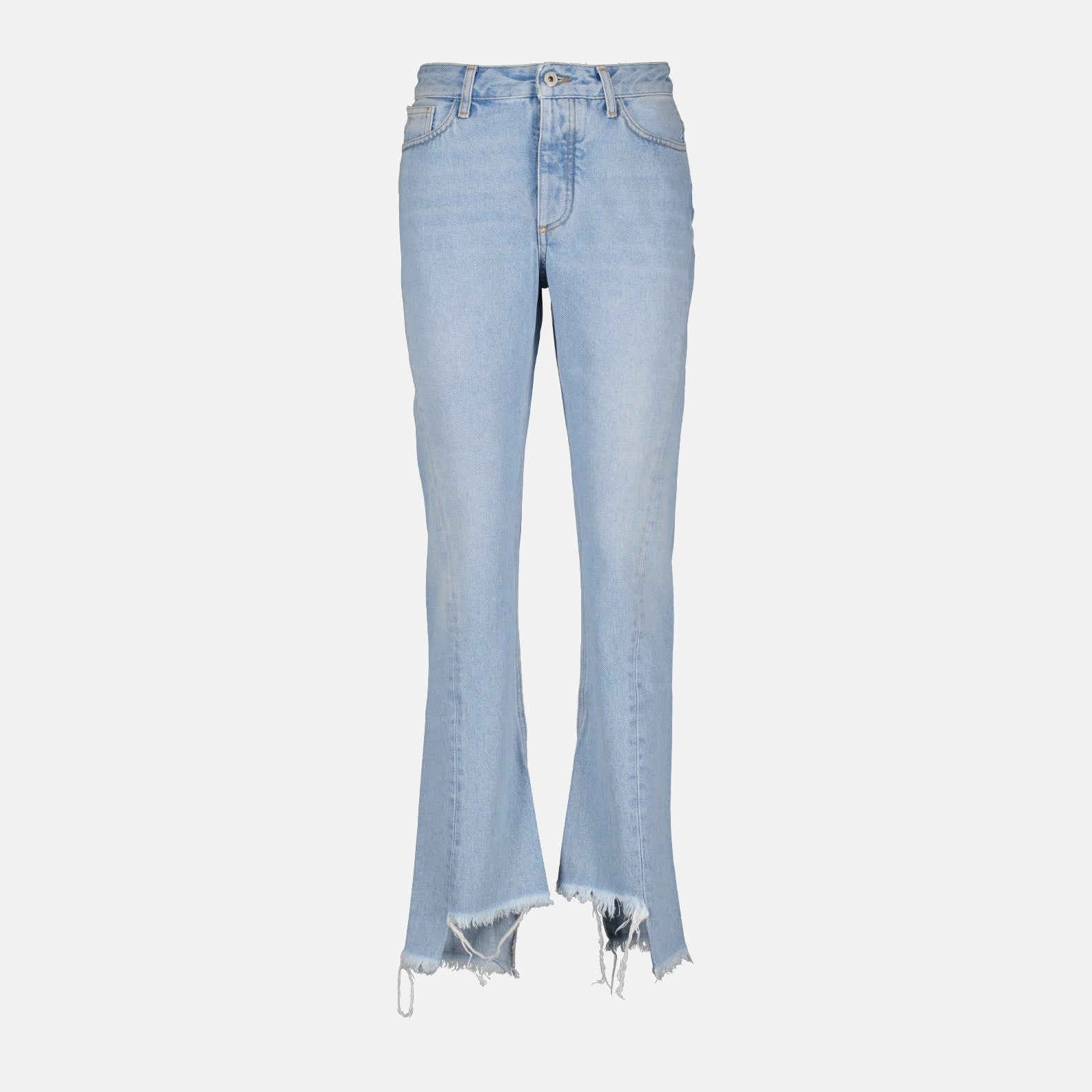 Pants Bleach Twist Jeans Off-White Blue Women