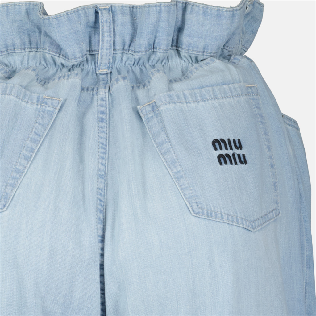 팬츠 Pantalon jean Miu Miu 파란색 Femme
