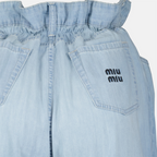 팬츠 Pantalon jean Miu Miu 파란색 Femme