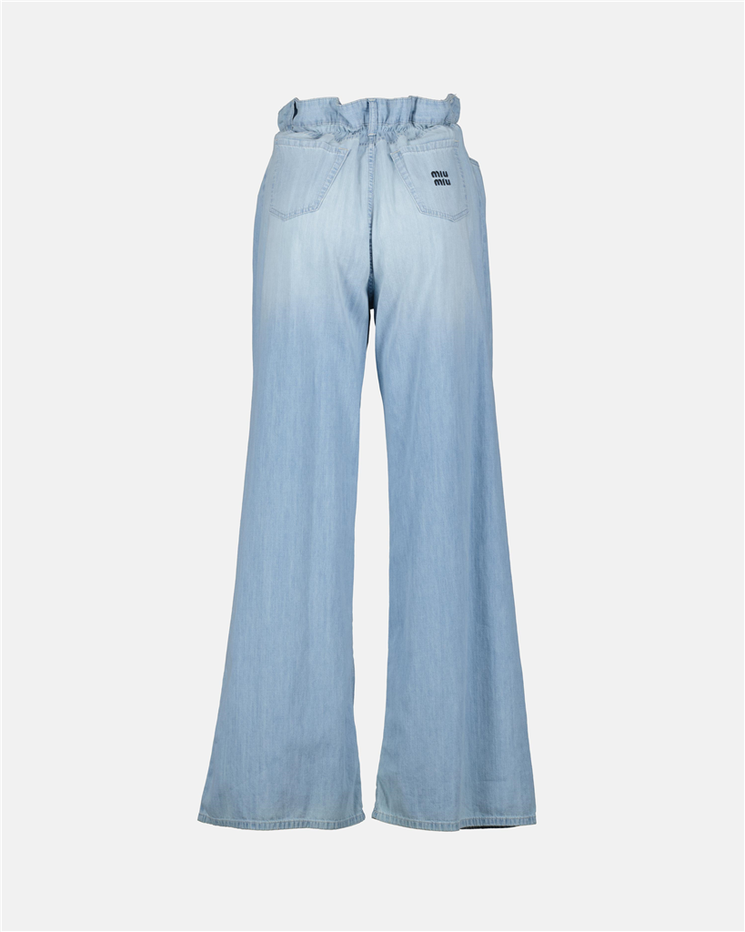 팬츠 Pantalon jean Miu Miu 파란색 Femme