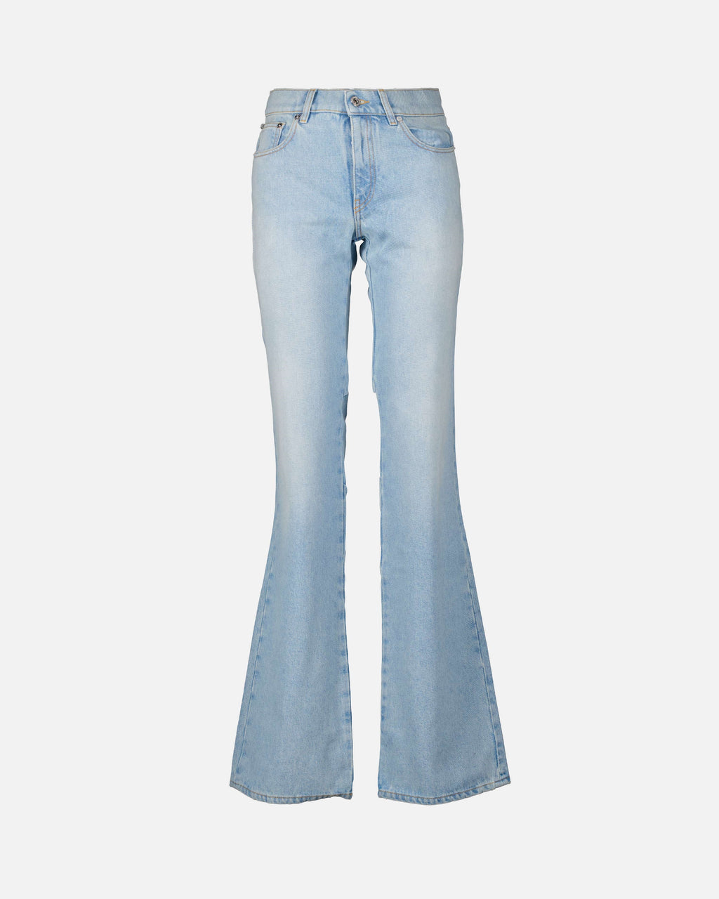 Pants Faded Denim Pants Off-White Blue Women
