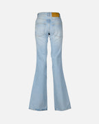 Pantalones Pantalones de mezclilla desgastados Off-White Azul Mujeres