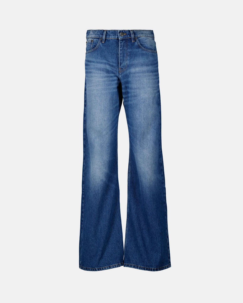 Pantalons Jean large Ami PARIS Bleu Femme