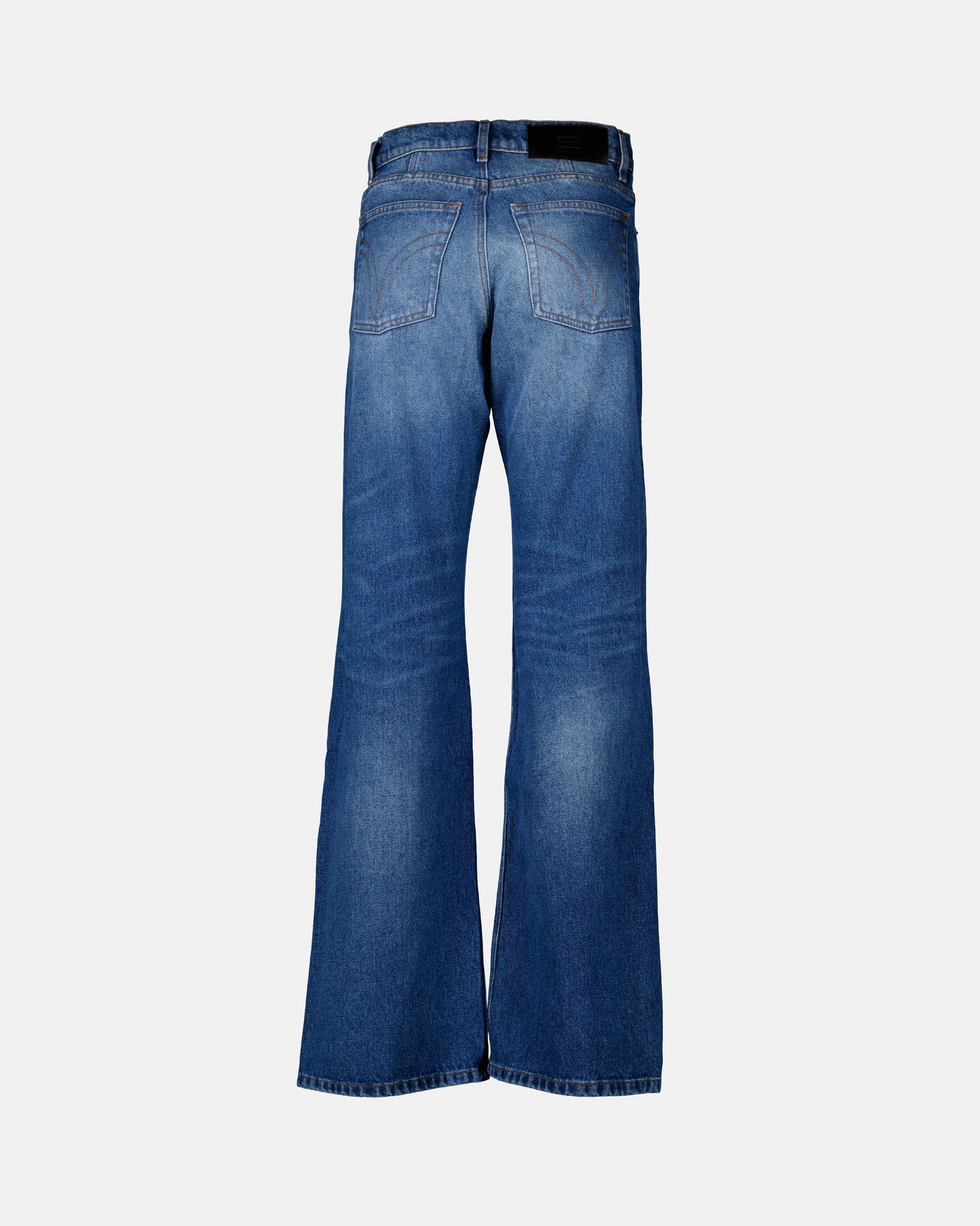 Pantalons Jean large Ami PARIS Bleu Femme