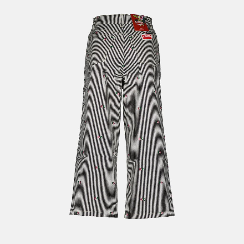 Pants Striped denim pants Kenzo Gray Women